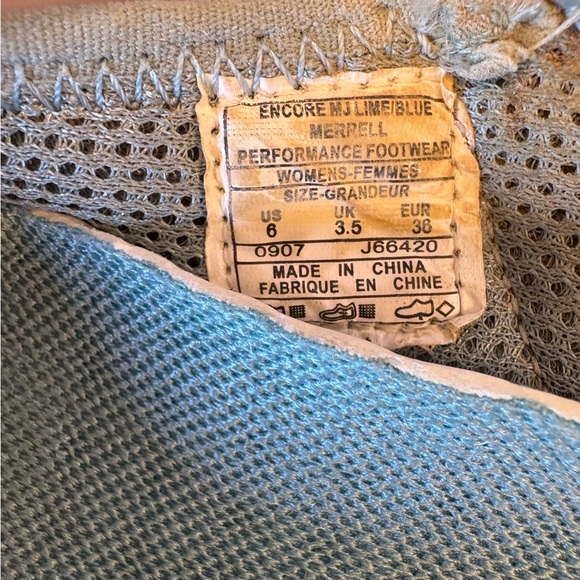 Merrell Encore mint green maryjane ortholite slip on shoes size 6 - Picture 9 of 11